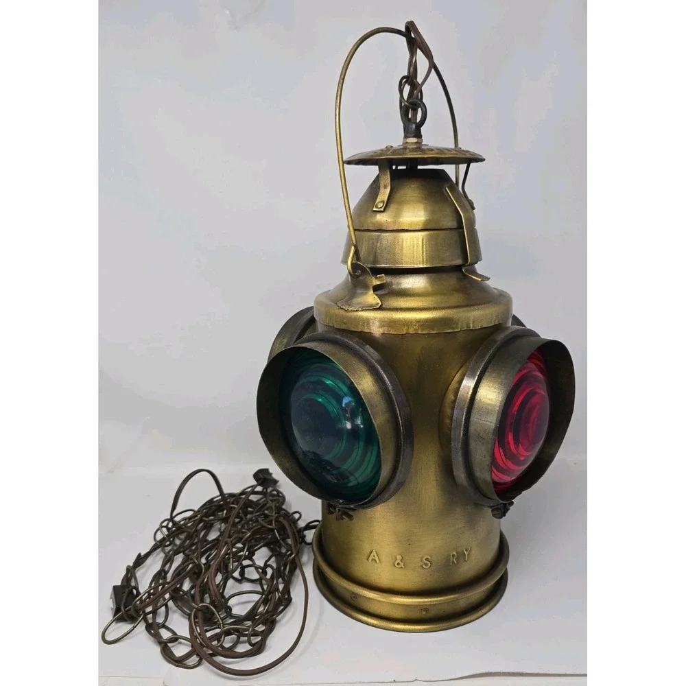 Handlan St Louis USA Alton & Southern Railroad Signal Lantern Light Antique VSD